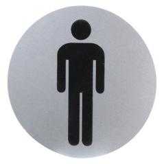 Cartel aluminio baño hombre ø12 cm.