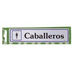 Rotulo "caballeros"