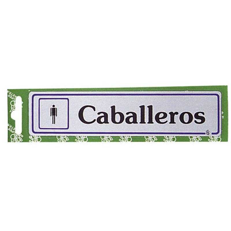 Rotulo "caballeros"