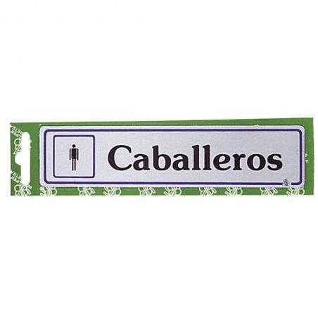 Rotulo "caballeros"