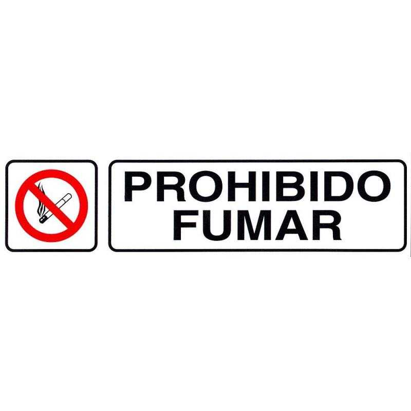 Rotulo adhesivo 250x63 mm. prohibido fumar