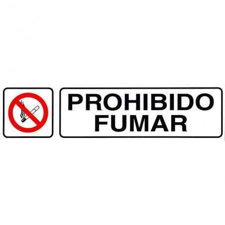 Rotulo adhesivo 250x63 mm. prohibido fumar