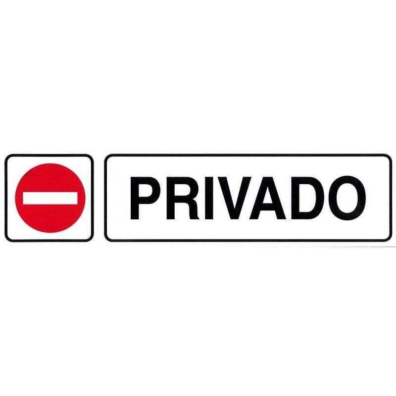 Rotulo adhesivo 250x63 mm. privado