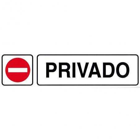 Rotulo adhesivo 250x63 mm. privado