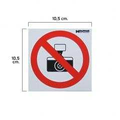 Cartel prohibido hacer fotografias 10,5x10,5