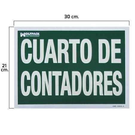 Cartel cuarto de contadores 30x21