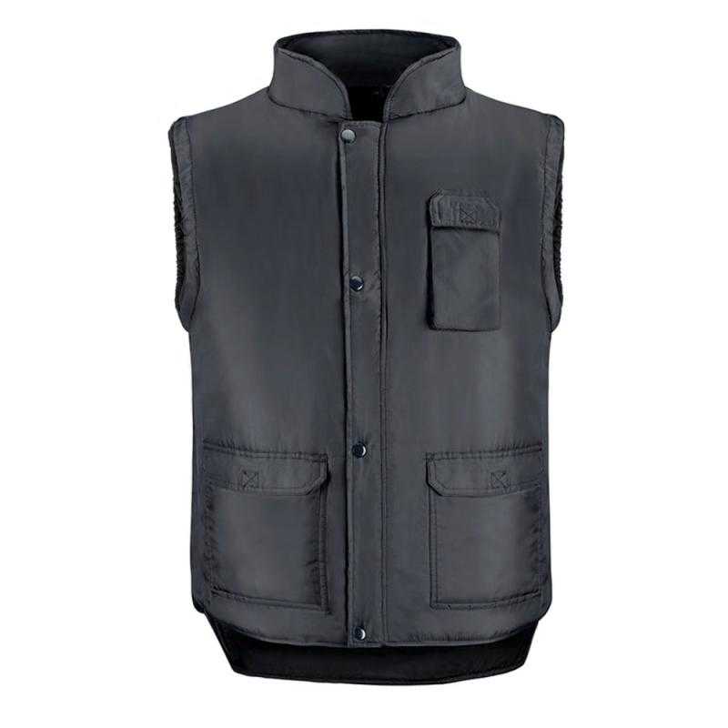 Chaleco multibolsillos negro xxl, chaleco poliester con 3 bolsillos esteriores y uno interior, chaleco trabajo, chaleco laboral