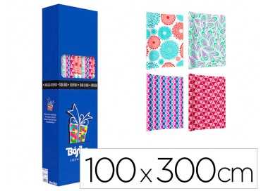 Papel de regalo basika todo año rollo ancho 1 m longitud 3 m modelos surtidos gramaje 50 gr