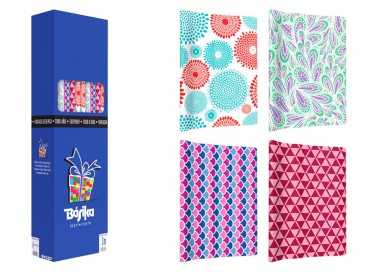 Papel de regalo basika todo año rollo ancho 1 m longitud 3 m modelos surtidos gramaje 50 gr