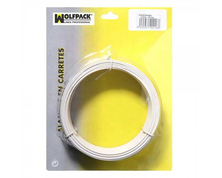 Alambre Plastificado 1,2 mm. Blanco (Rollo 50 metros)