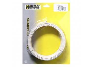 Alambre Plastificado 1,2 mm. Blanco (Rollo 50 metros)