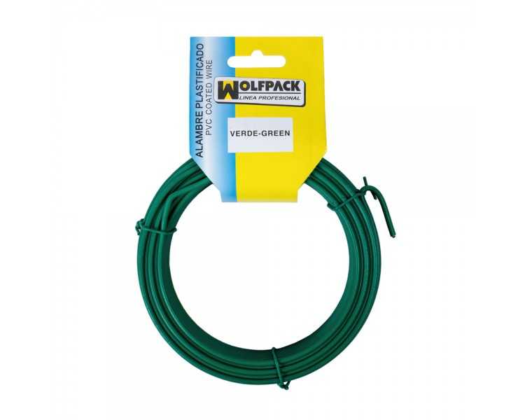 Alambre Plastificado (Rollo 15 Metros) Verde Nº 16 / 2.7 mm.