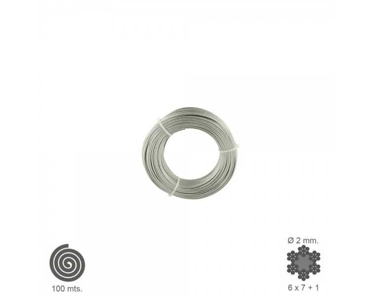 Cable Galvanizado   2 mm. (Rollo 100 Metros) No Elevacion