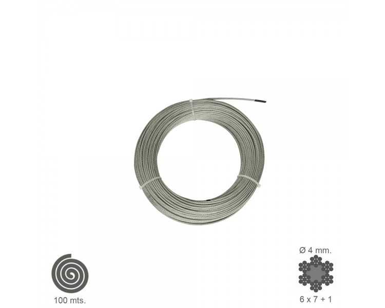 Cable Galvanizado   4  mm. (Rollo 100 Metros) No Elevacion