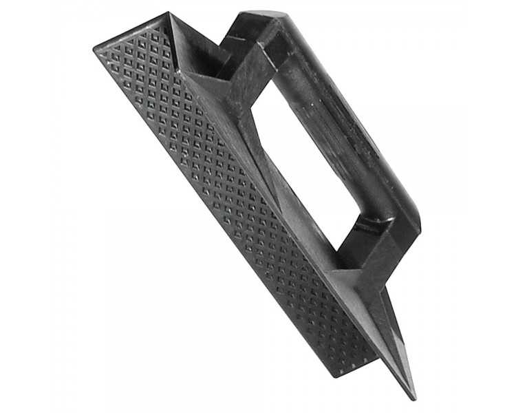 Talocha plástico para esquina mango redondo 36 cm. negra
