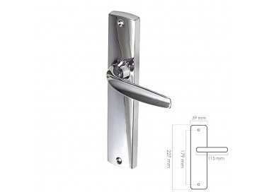 Juego Manivelas Para Puertas "Ayr" Ref 540  Cromo
