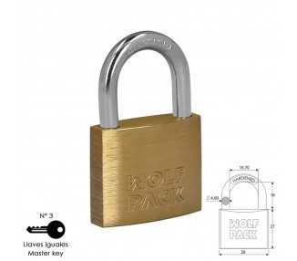 Candado Laton Arco Normal Llaves Iguales 30 mm. Nº3