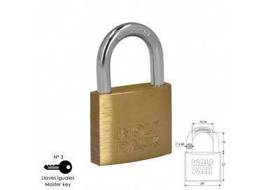 Candado Laton Arco Normal Llaves Iguales 30 mm. Nº3