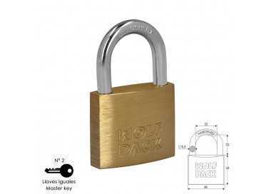 Candado Laton Arco Normal Llaves Iguales 40 mm. Nº2
