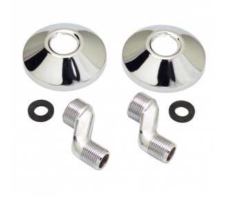 Juego Excentricas 2,5 cm. 1/2x3/4 Con Embellecedor