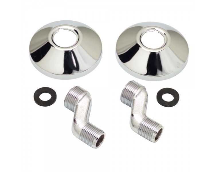 Juego Excentricas 2,5 cm. 1/2x3/4 Con Embellecedor