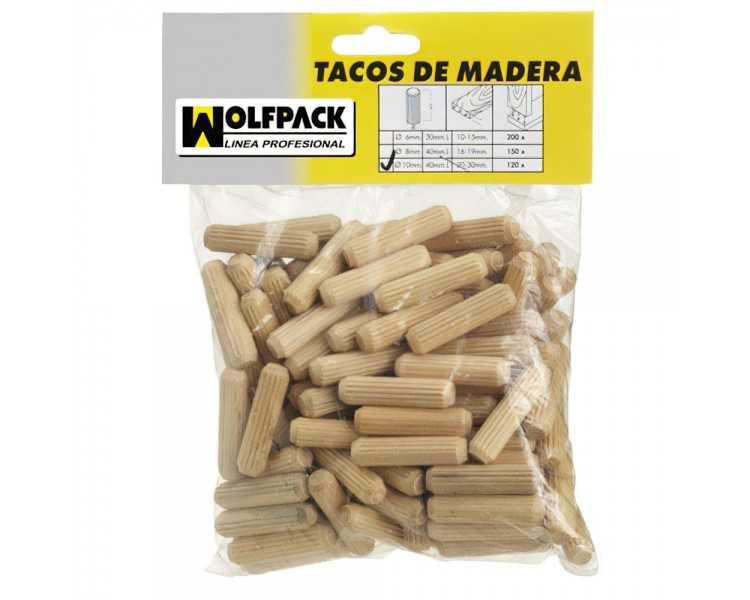Espigas Madera 10x40 mm. (Bolsa de 50 Piezas)