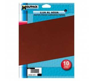 Lija Agua Grano 280 (Pack 10 Pliegos)