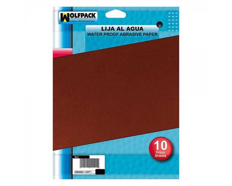 Lija Agua Grano 400 (Pack 10 Pliegos)