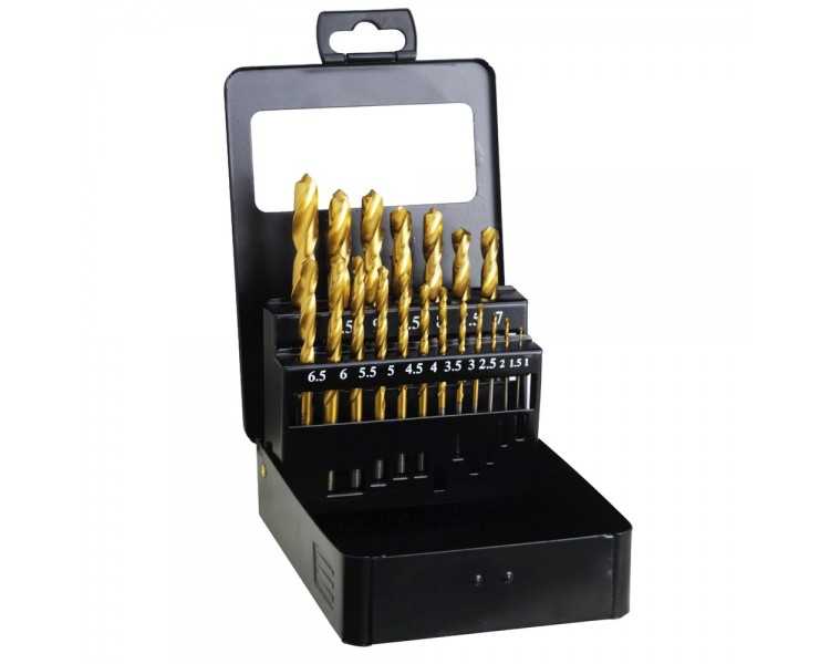 Estuche Brocas Hss Titanio 1-10 mm. 19 Piezas