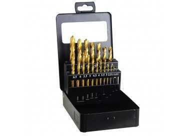 Estuche Brocas Hss Titanio 1-10 mm. 19 Piezas