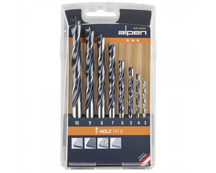 Estuche Brocas Alpen Madera   8 Piezas