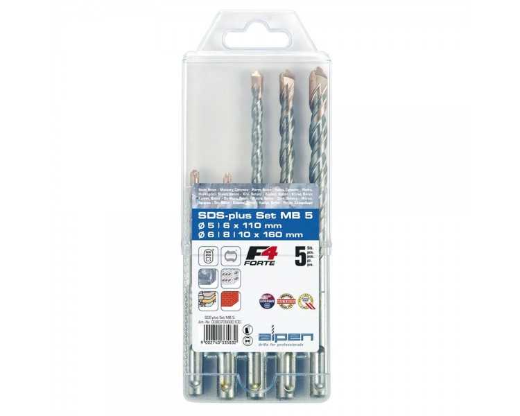 Estuche Brocas Alpen Sds Plus 5 Piezas