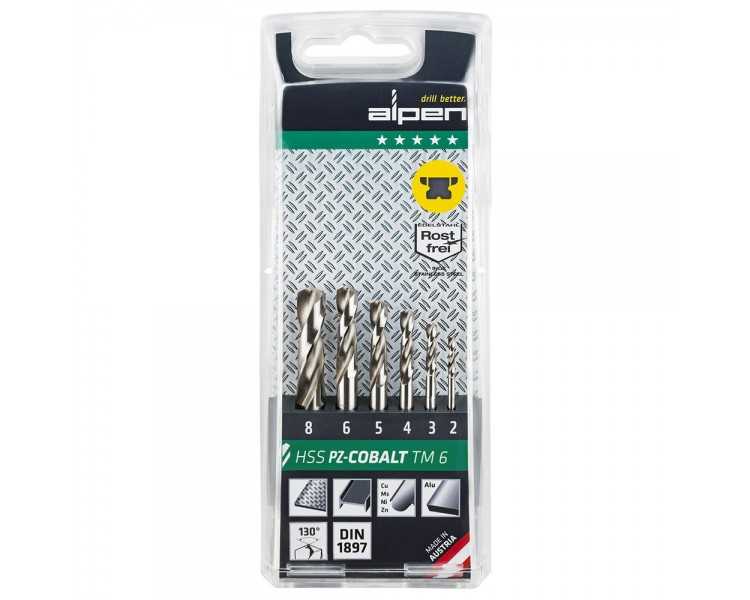 Estuche Brocas Alpen Cobalto Nirosta  6 Piezas