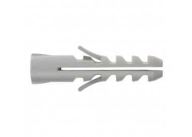 Taco Nylon Tradicional Gris  12 mm. (Caja de 25 piezas)