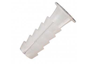 Taco Wolfpack Plastico Blanco    5 mm. (25 unidades)