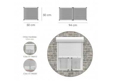 Marco Mosquitero Aluminio Extensible  50x 50/ 94 cm.