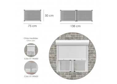 Marco Mosquitero Aluminio Extensible 50x 75/138 cm.