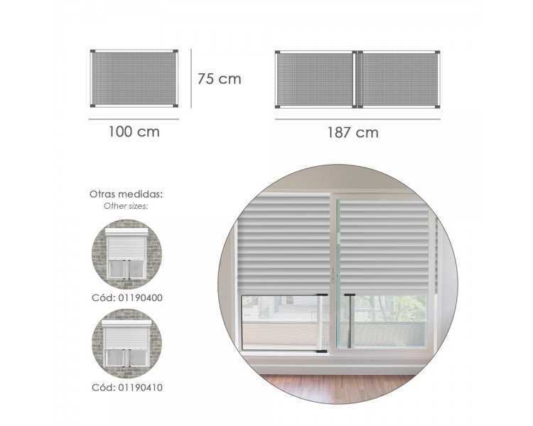Marco Mosquitero Aluminio Extensible 75x100/187 cm.