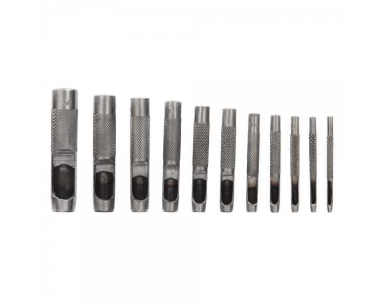 Juego Sacabocados Golpe 12 Piezas 3 a 19 mm