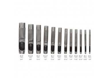 Juego Sacabocados Golpe 12 Piezas 3 a 19 mm