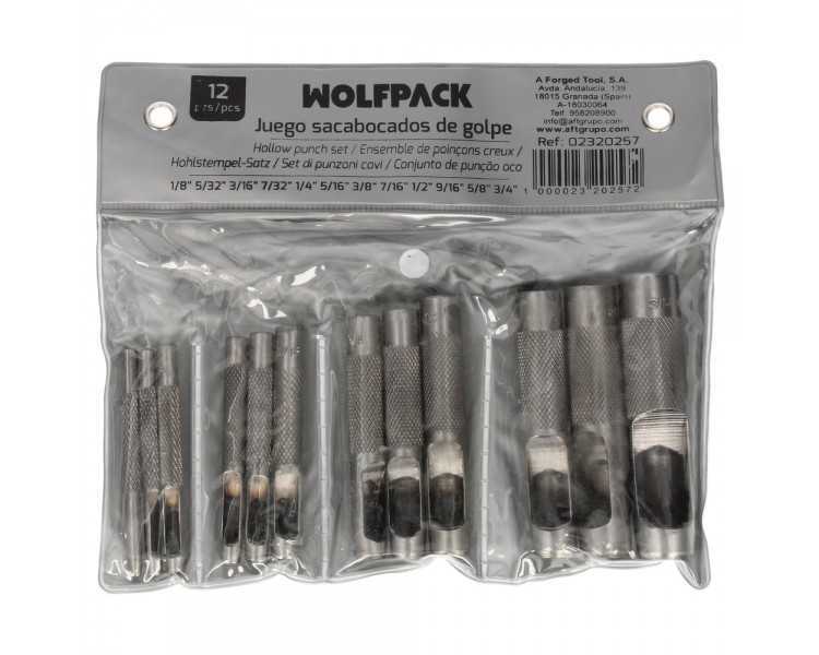 Juego Sacabocados Golpe 12 Piezas 3 a 19 mm