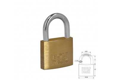 Candado Laton Arco Normal 20 mm.