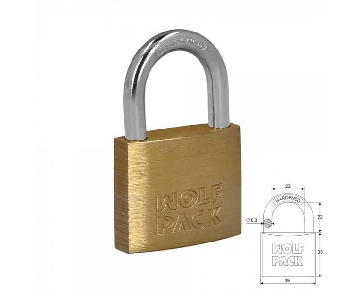 Candado Laton Arco Normal  40 mm.