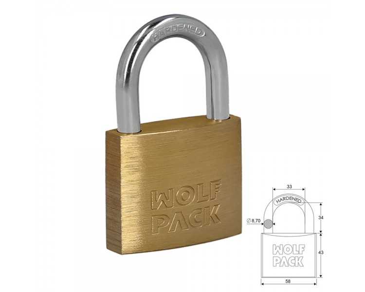 Candado Laton Arco Normal  60 mm.