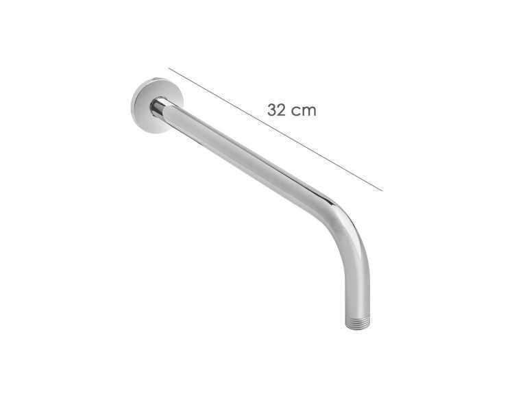 Brazo Ducha Laton  1/2" x 37+7 cm. Angulo recto.