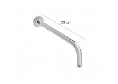Brazo Ducha Laton  1/2" x 37+7 cm. Angulo recto.