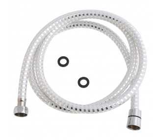 Flexo Ducha PVC Blanco/Plata 2,00 metros