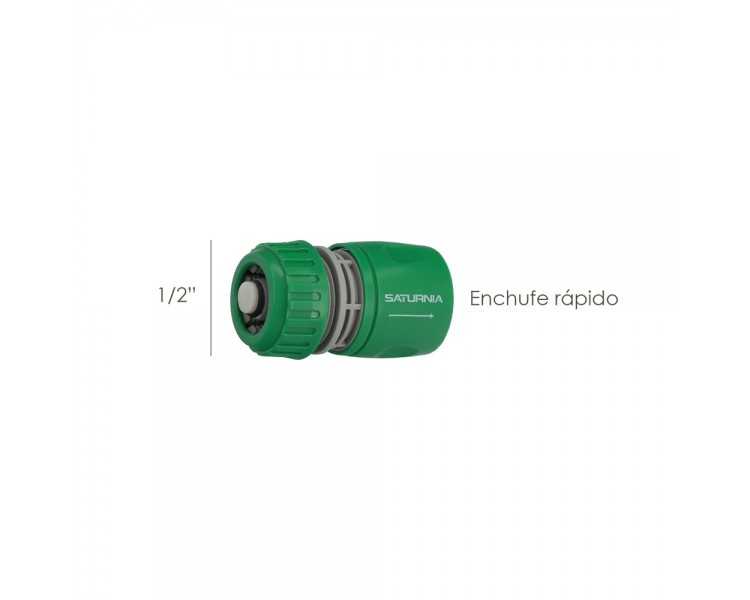 Conector Manguera Plastico 1/2 Con Stop  Blister