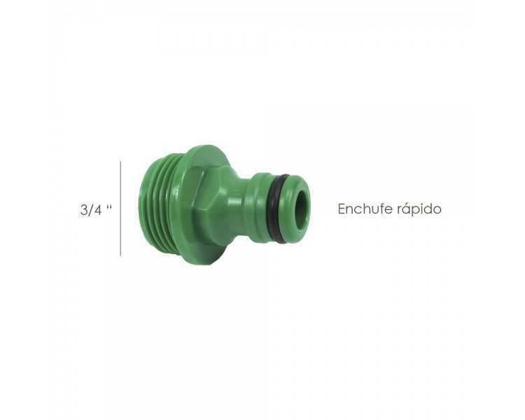 Adaptador Manguera Plastico 3/4 Macho Blister