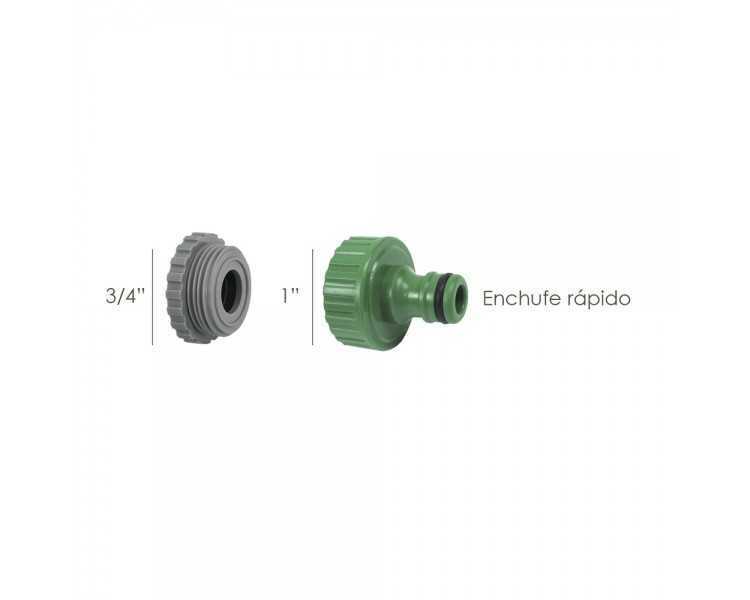 Adaptador Manguera Plástico 3/4 - 1" Hembra   Blister